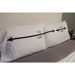 Oh, Susannah My Side, Your Side Couples Pillowcase Set Two 20x30 Standard Size